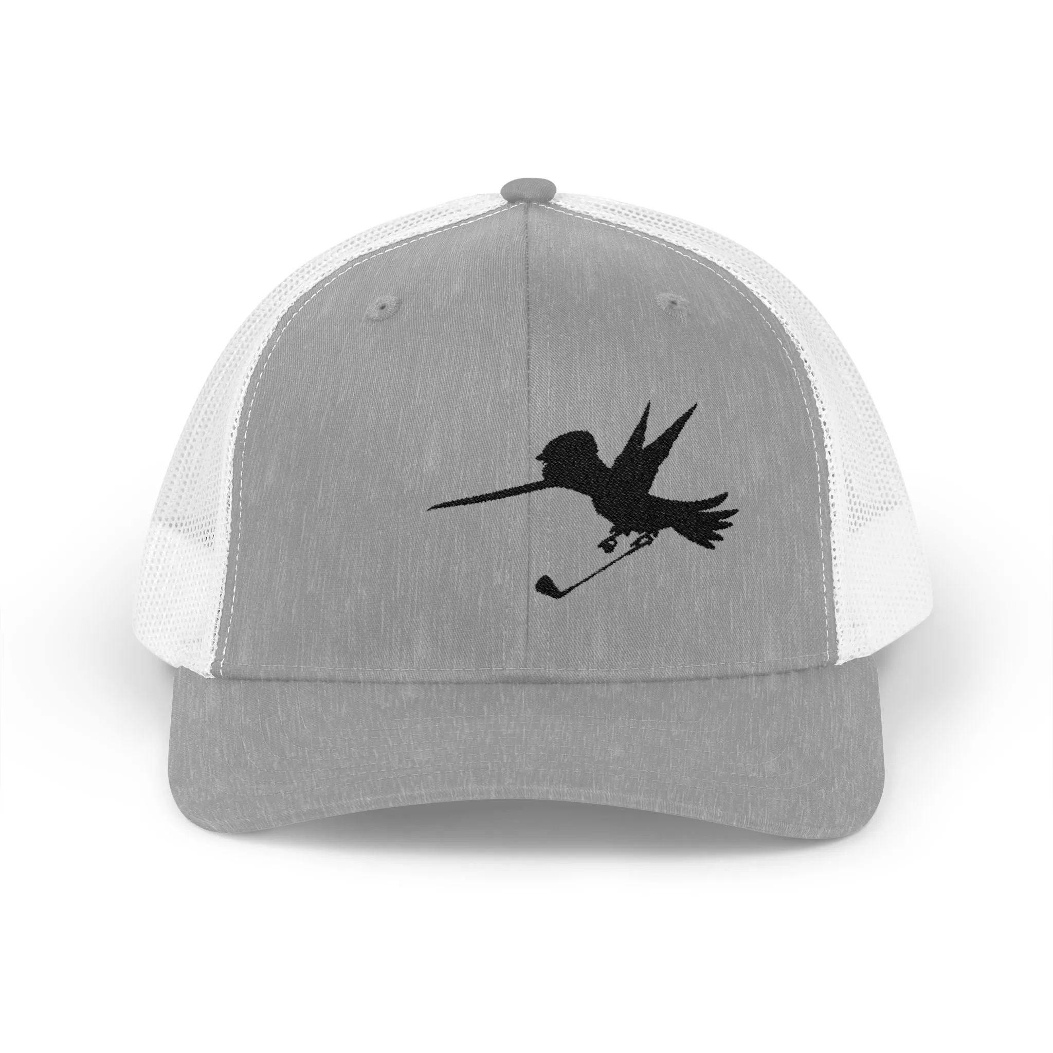 Golf Black Embroidered Trucker Hat