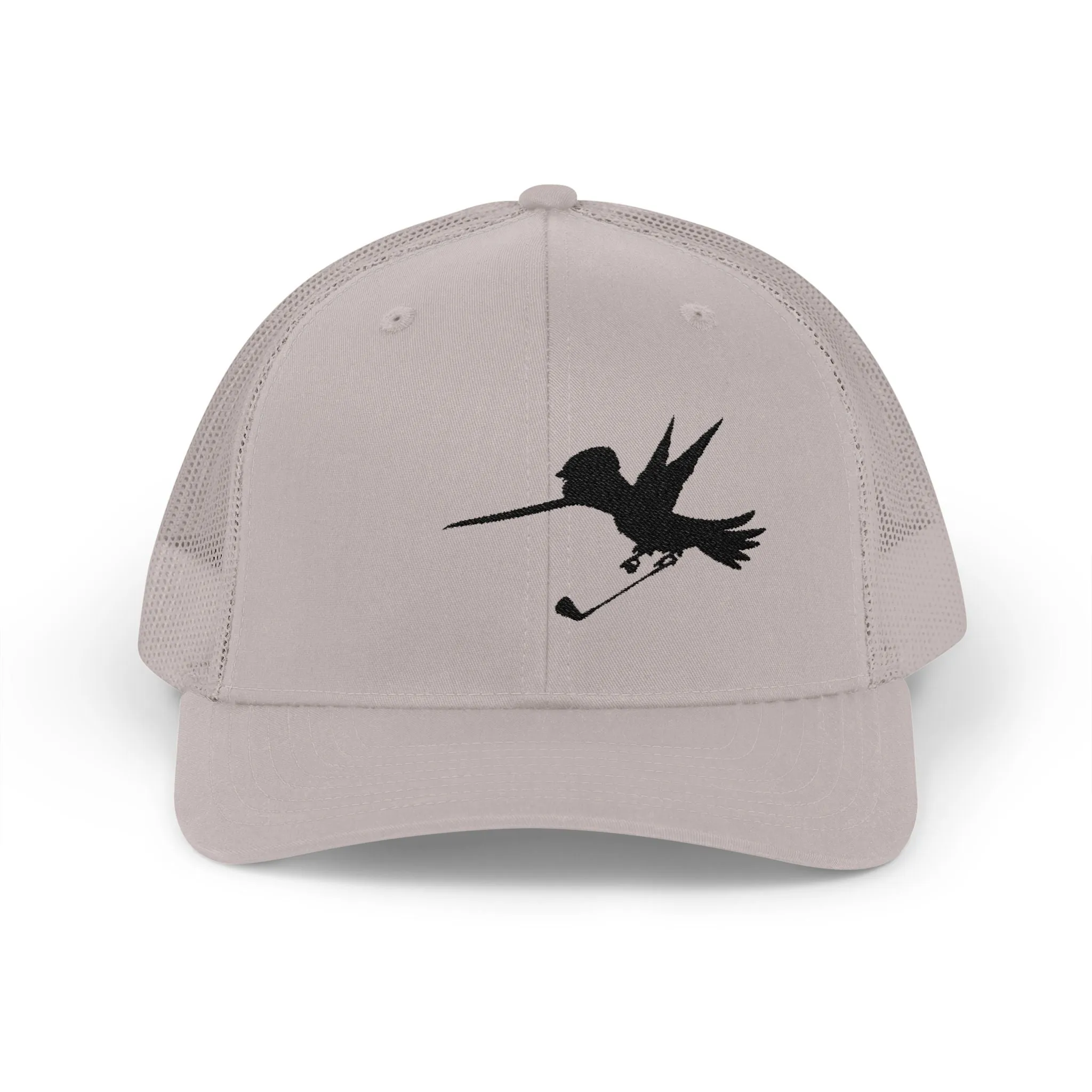 Golf Black Embroidered Trucker Hat