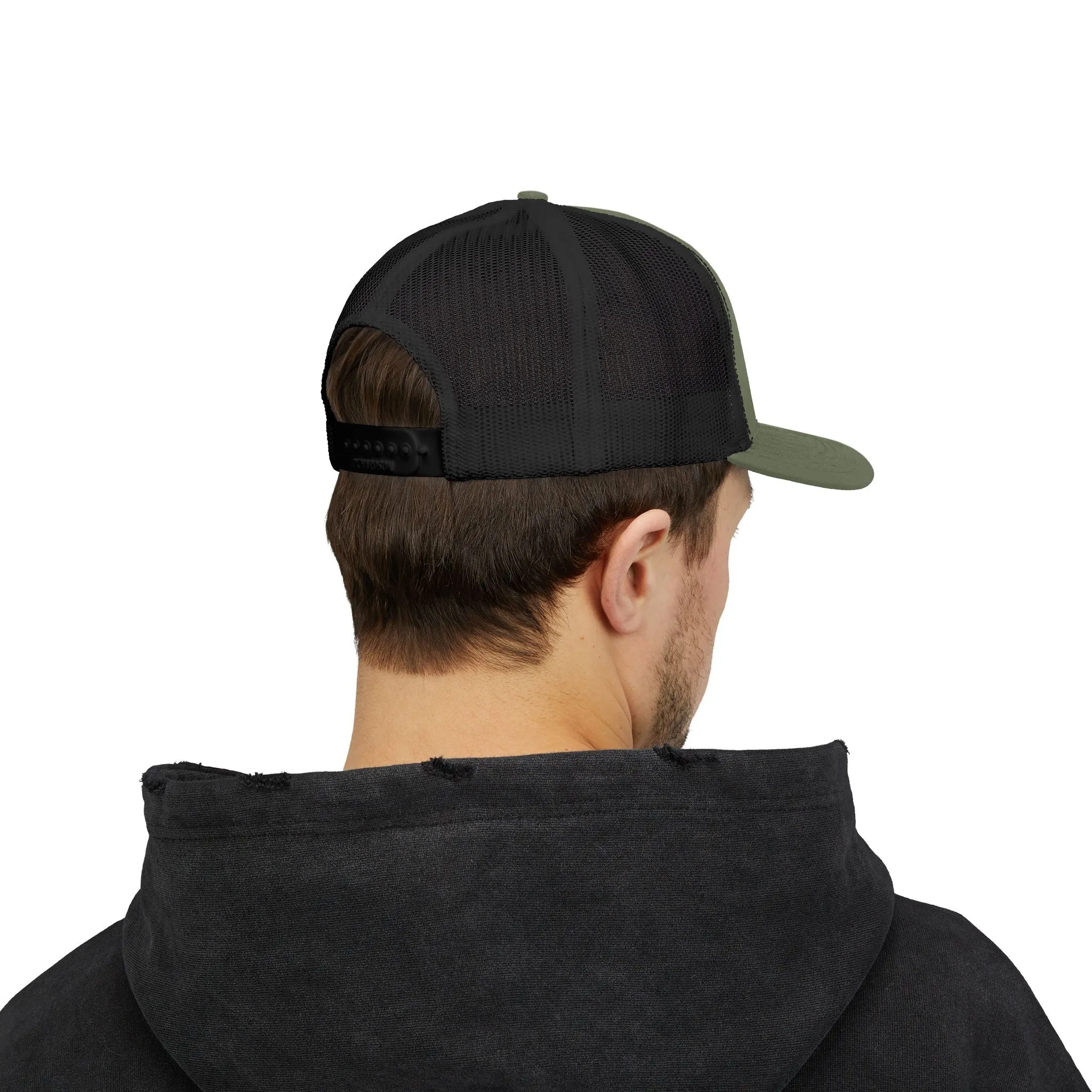 Golf Black Embroidered Trucker Hat