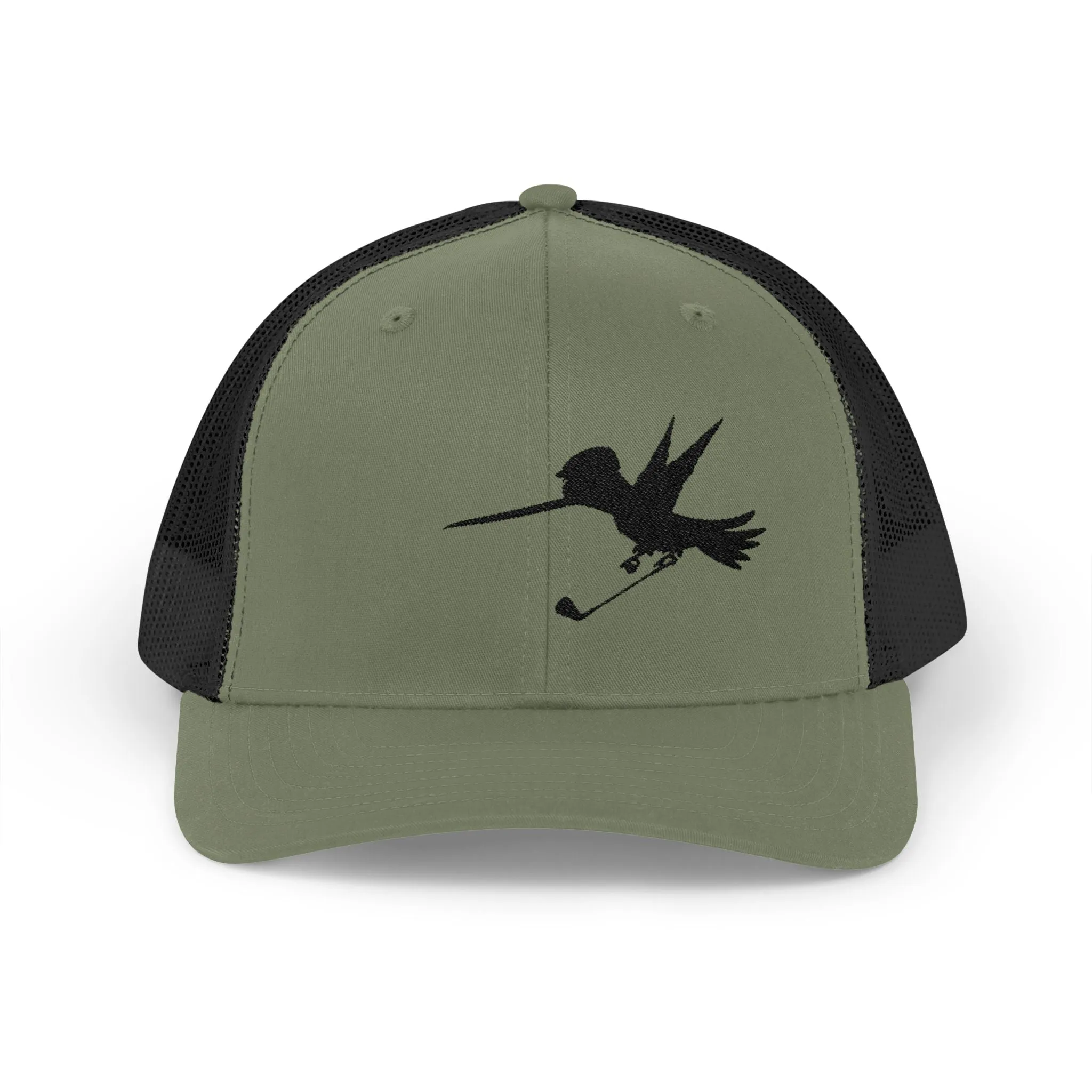 Golf Black Embroidered Trucker Hat