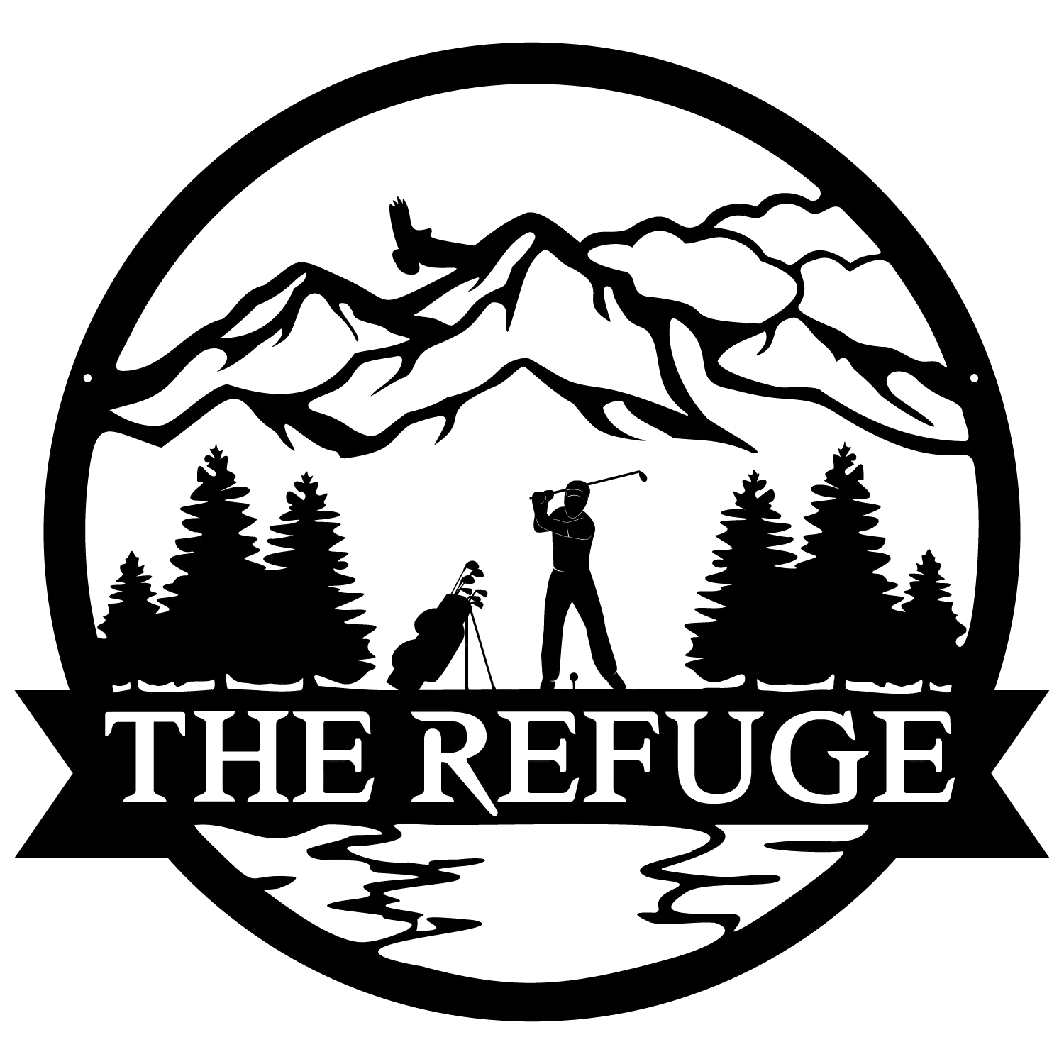 GOLFER OUTDOOR MONOGRAM