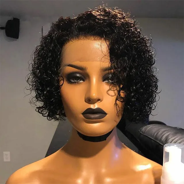 Hand-Tied Trendy Wave Black Wig