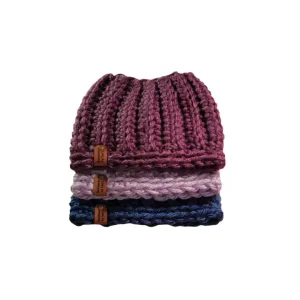 Handmade Crochet Messy Bun Beanie