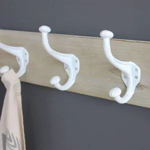 Harvey Coat Rack with 5 White Hooks