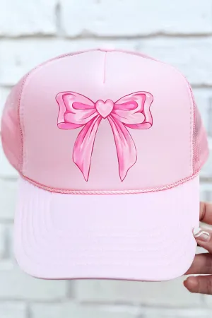 Heartstrings Coquette Bow Otto Soft Pink Foam Front Trucker Hat