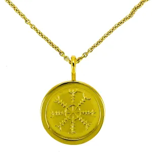 Helm of Awe - Gold plated silver necklace