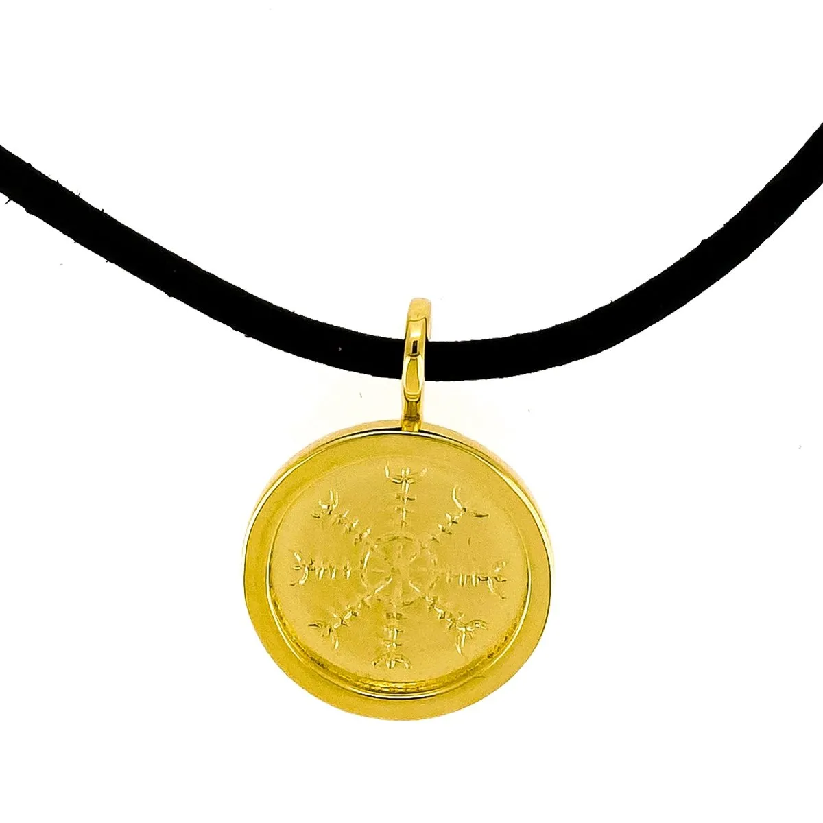 Helm of Awe - Gold plated silver necklace