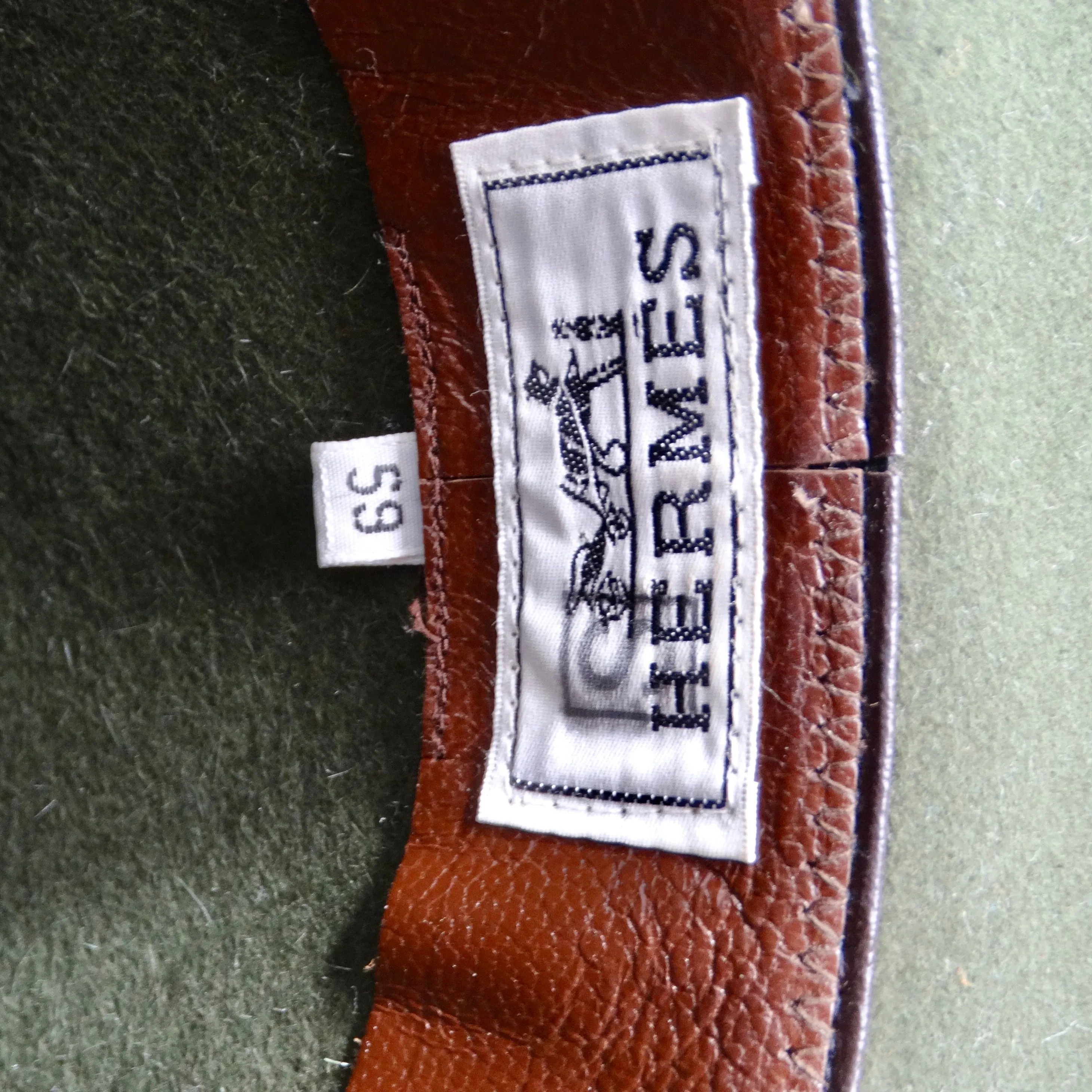Hermes 1980s Green Wide Brim Hat