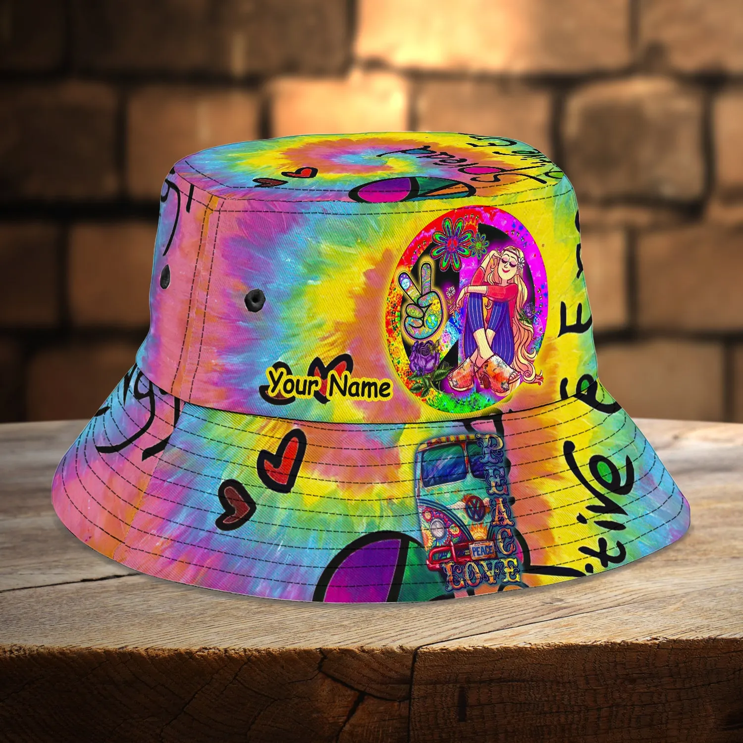 Hippie 1 - Custom Bucket Hat