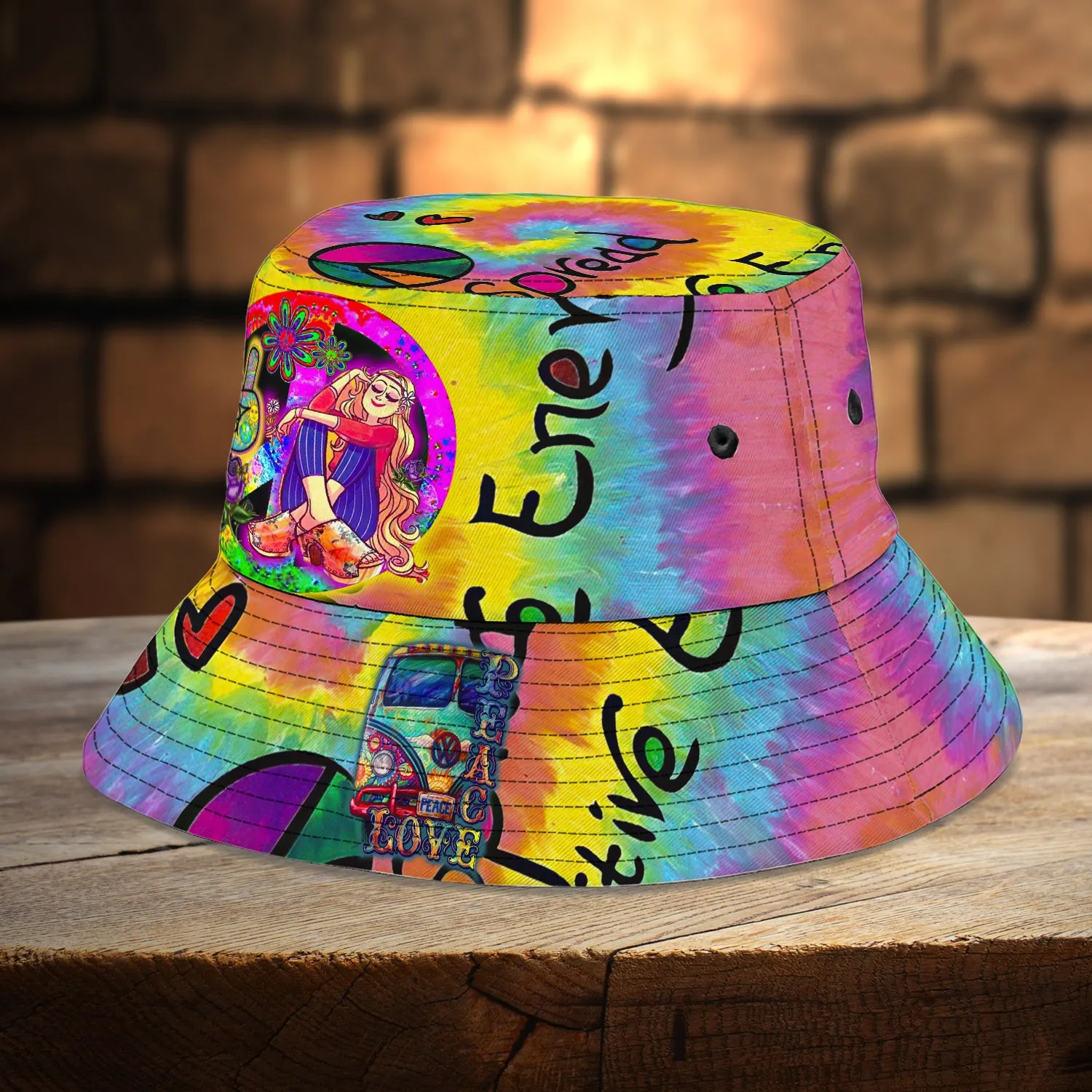 Hippie 1 - Custom Bucket Hat