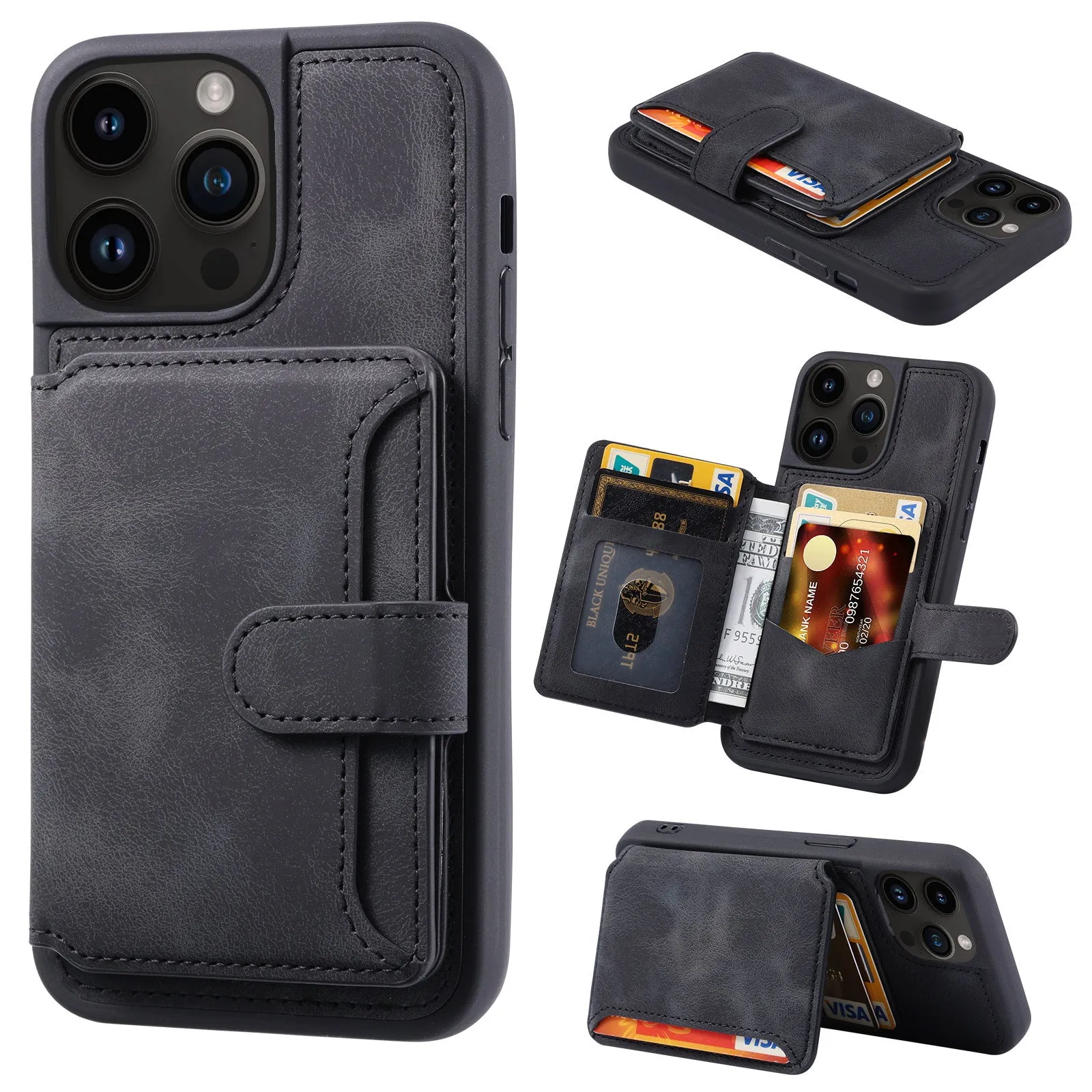 INSTOCK- Leather case RFID card holder magnetic holder protective