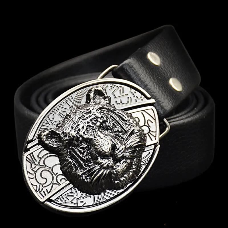 INSTOCK- Men's genuine leather belt, personalized skull belt with