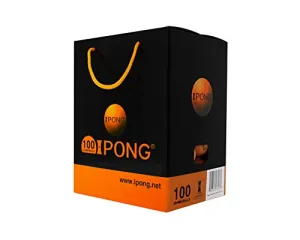 iPong Training Table Tennis Balls 100 Pack - 40mm 40  Regulation Bulk Ping Pong Balls for Competition and Recreational Play - Serves as Great Cat Toys - Indoor and Outdoor Compatible - Orange Balls