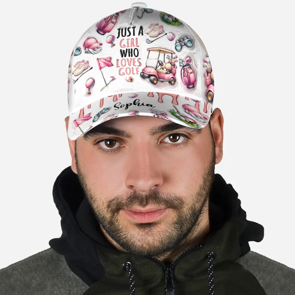 Just A Girl Who Loves Golf - Personalized Golf Classic Cap