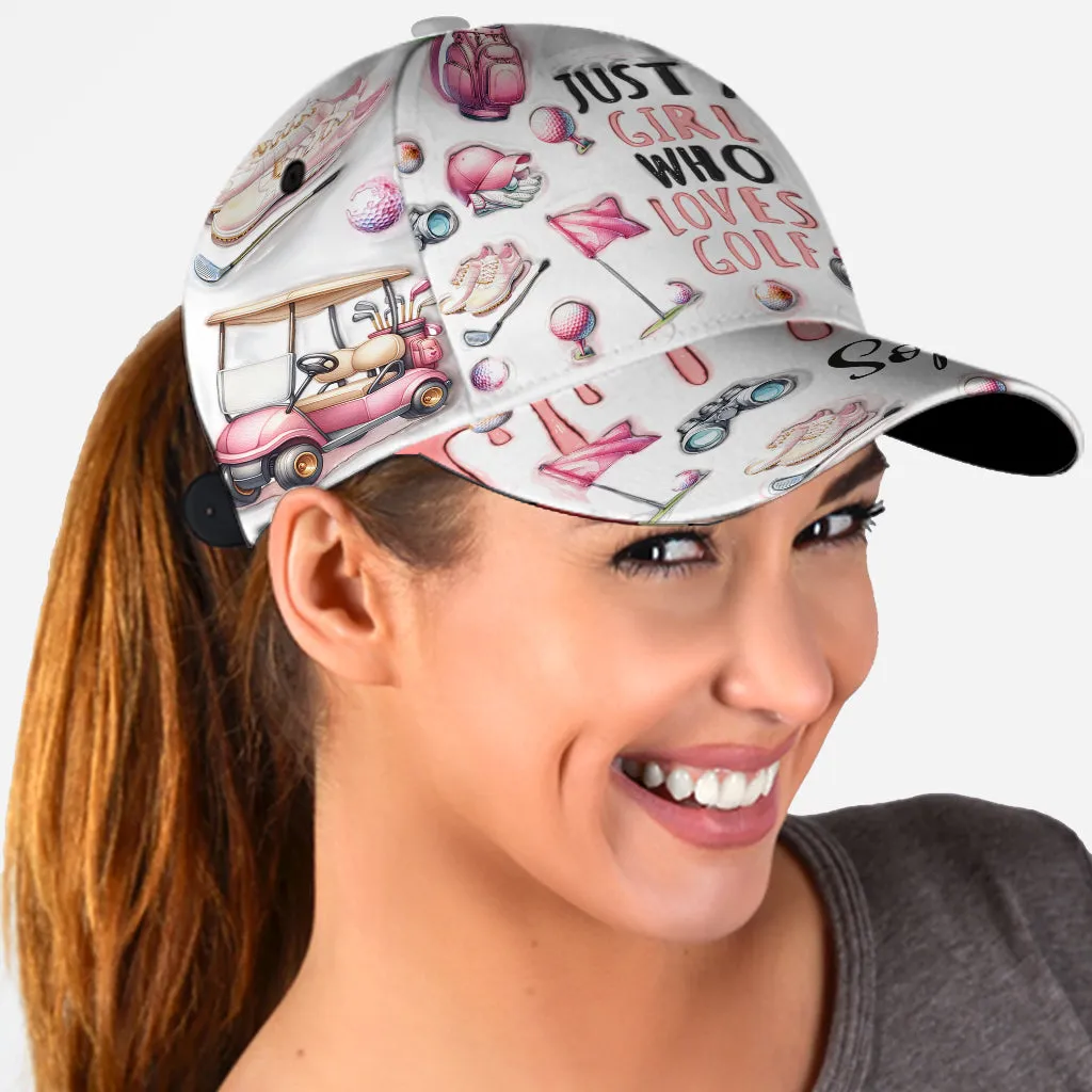 Just A Girl Who Loves Golf - Personalized Golf Classic Cap