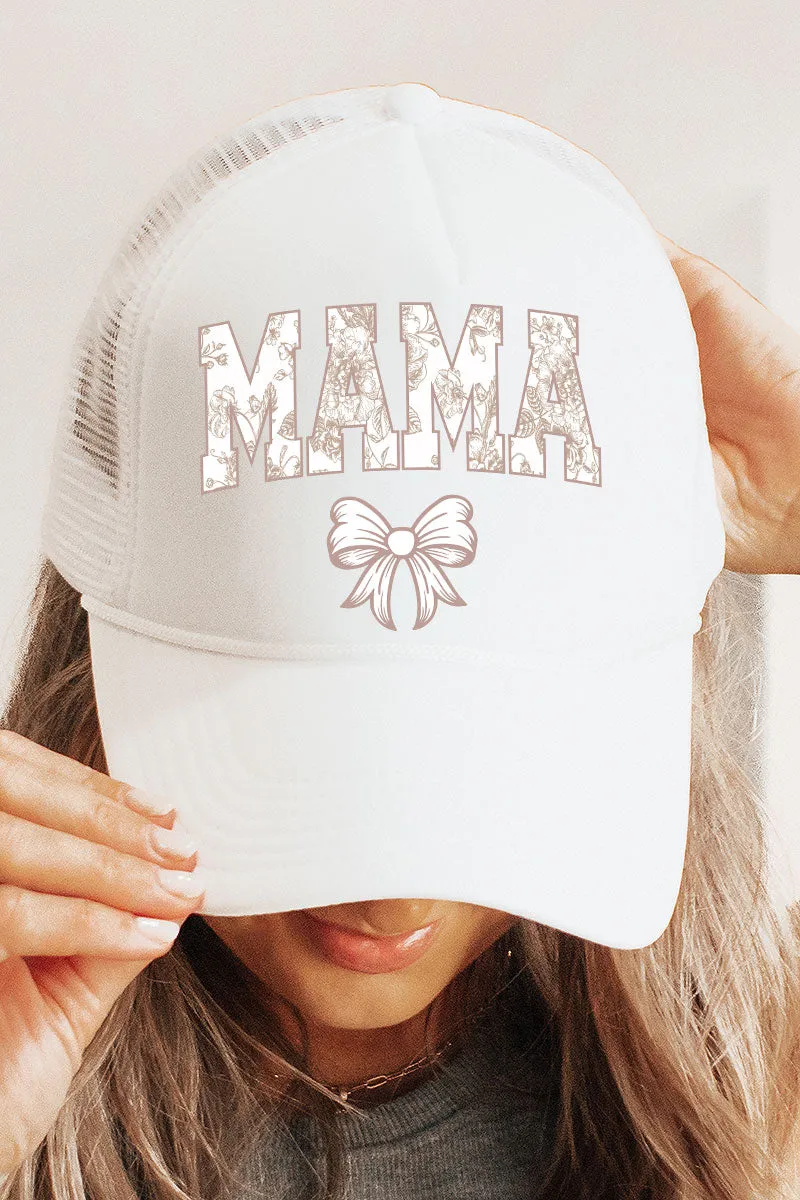 Khaki Mama Coquette Foam Mesh Back Trucker Cap
