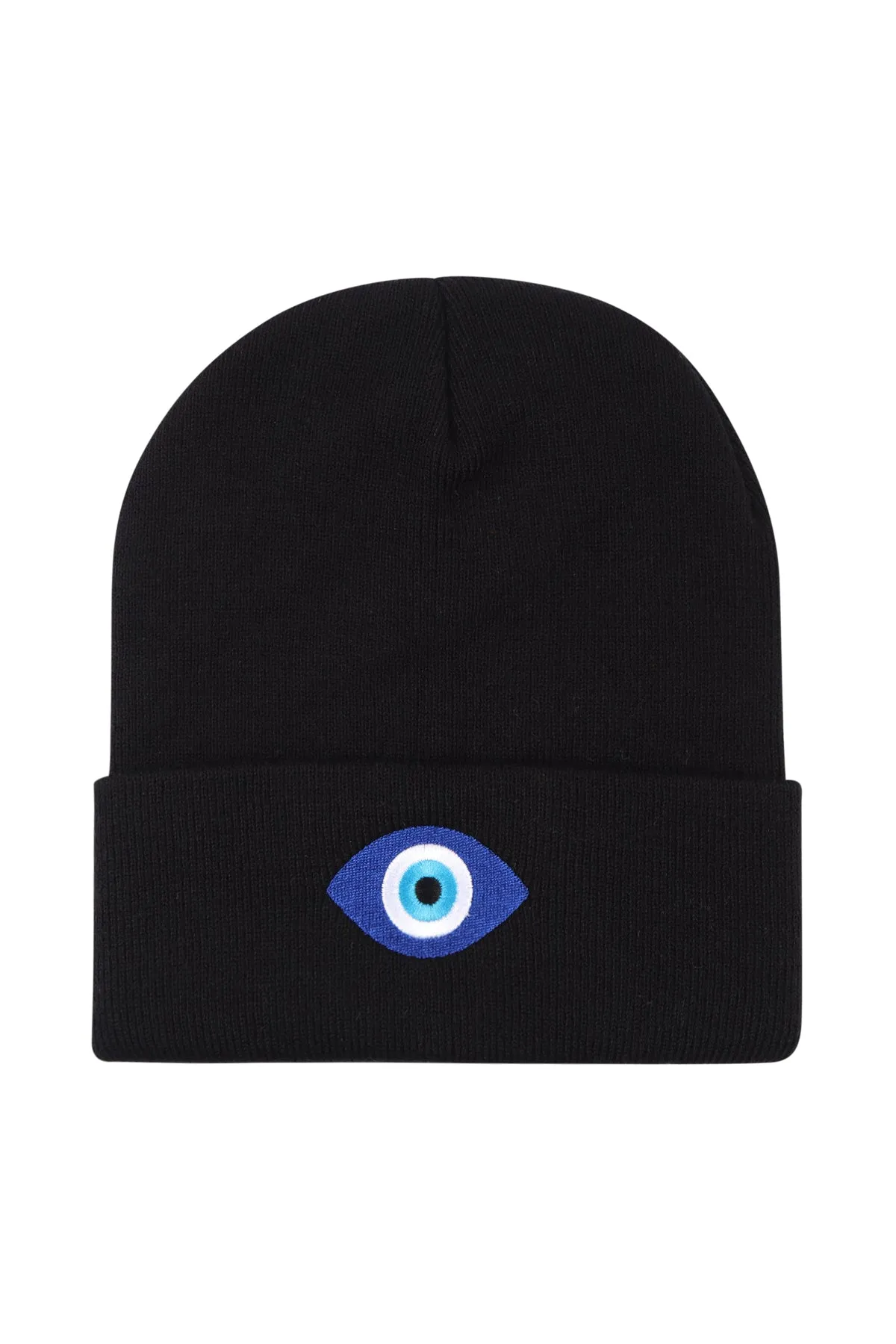 KNITTED BEANIE WTIH EVIL EYE