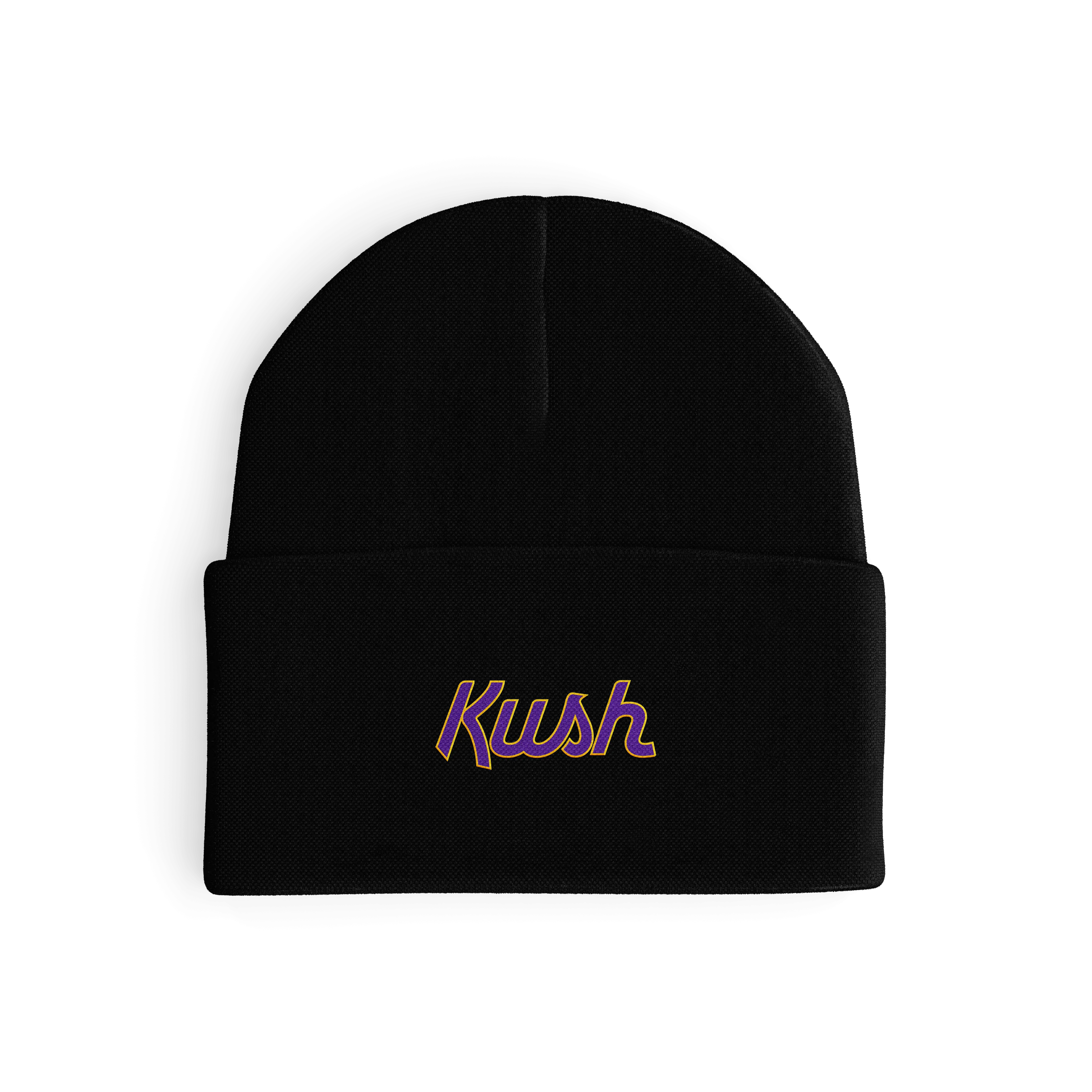 LA Kush LA Beanie - Black/Purple & Gold