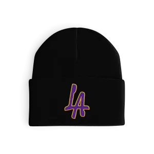 LA Kush LA Beanie - Black/Purple & Gold