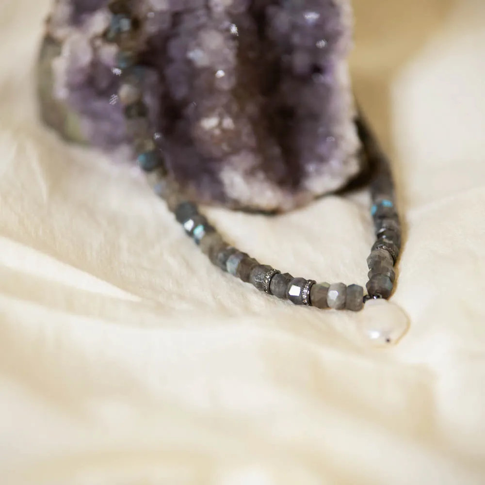 Labradorite and Pearl Necklace