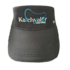 Ladies Black Visor - Blue Logo
