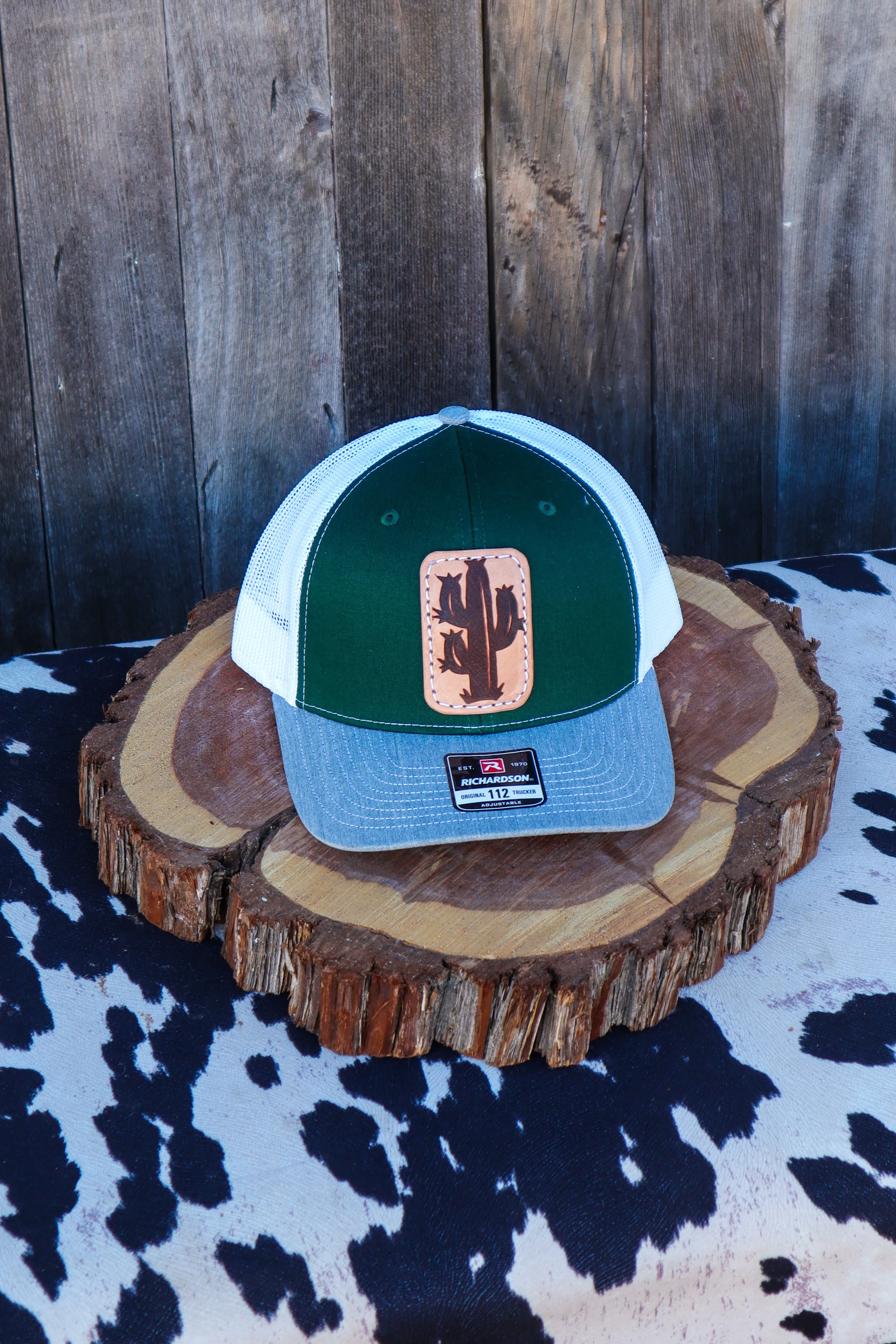Leather Patched Richardson Caps