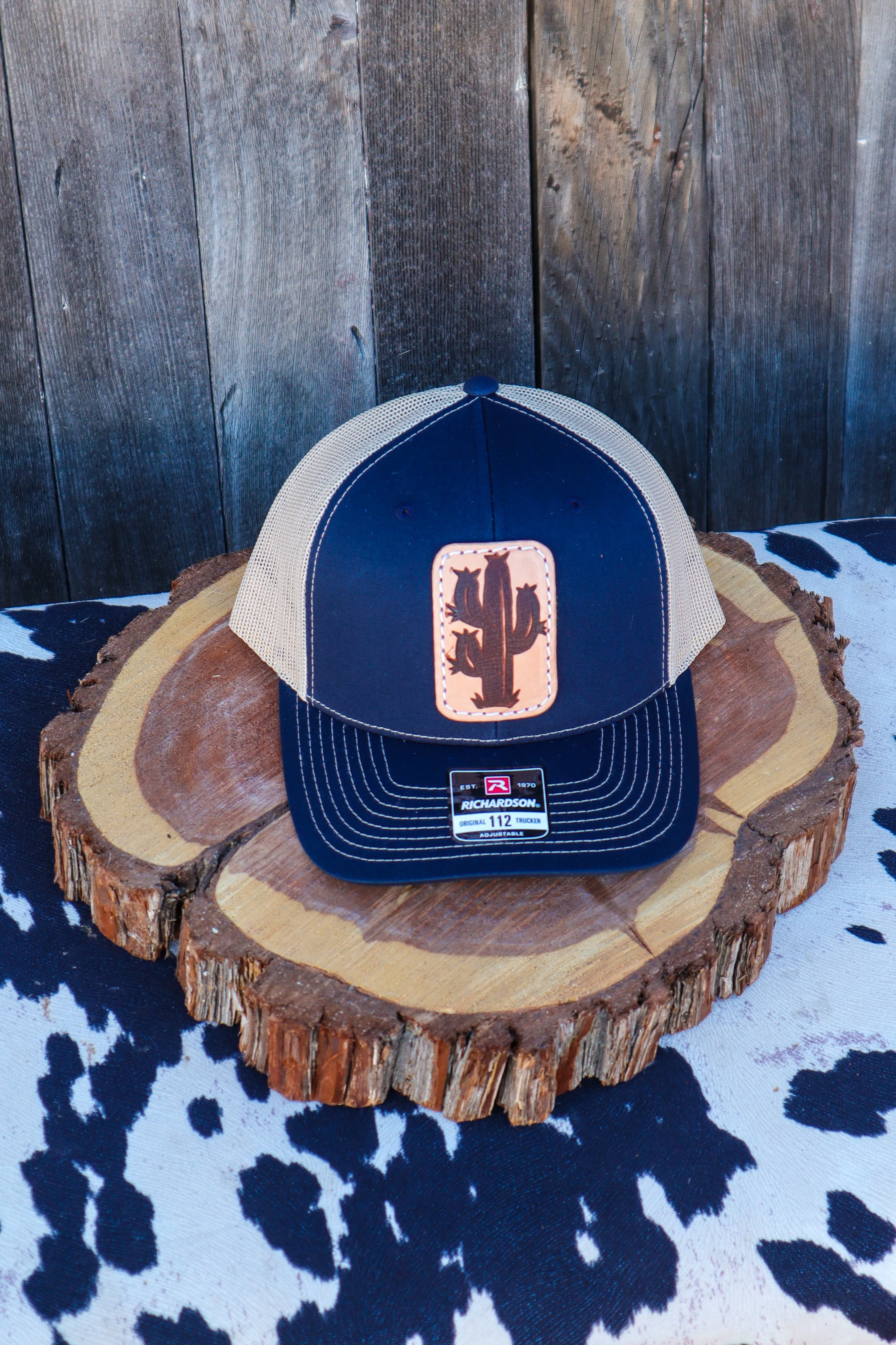 Leather Patched Richardson Caps