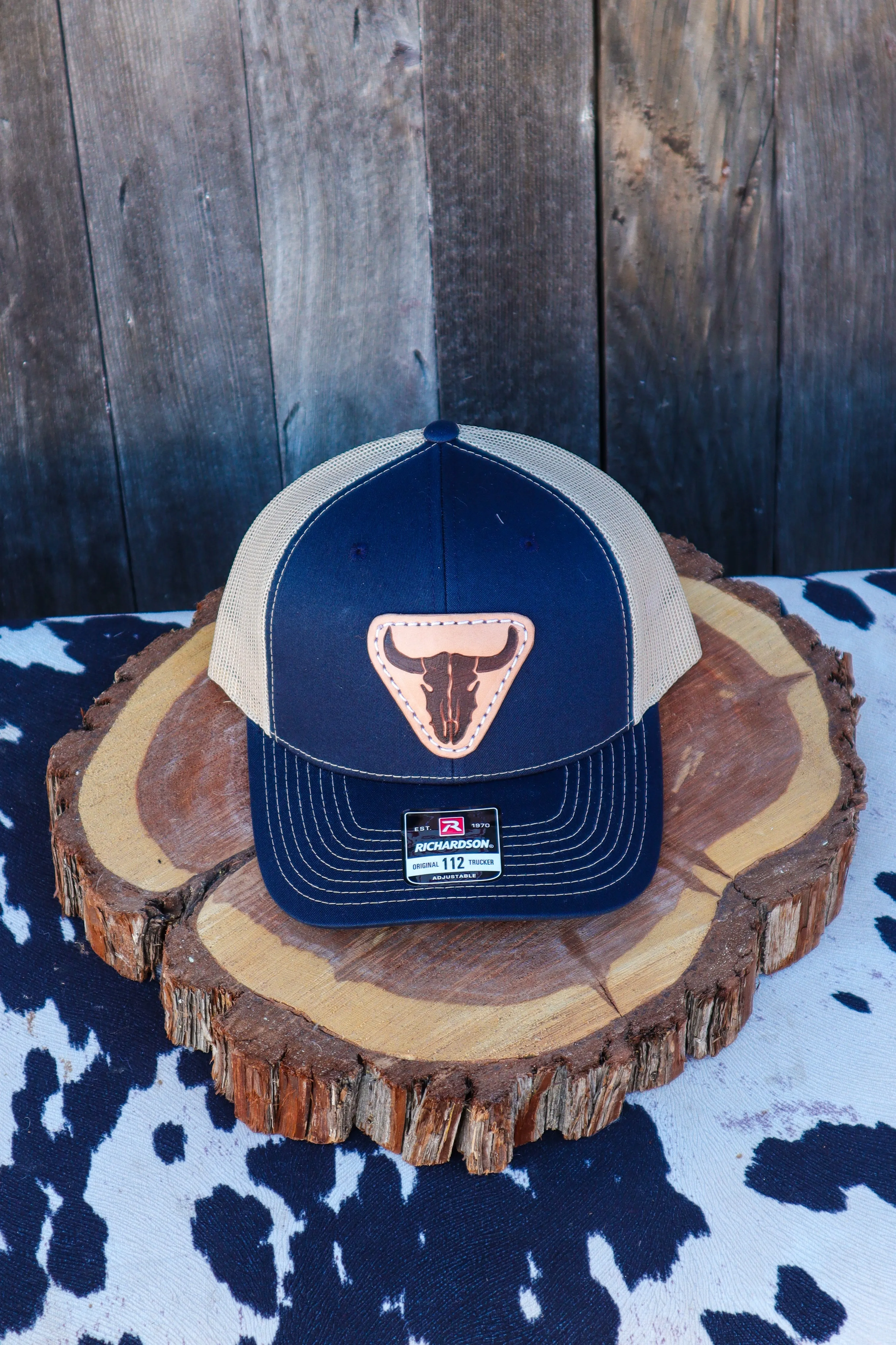 Leather Patched Richardson Caps
