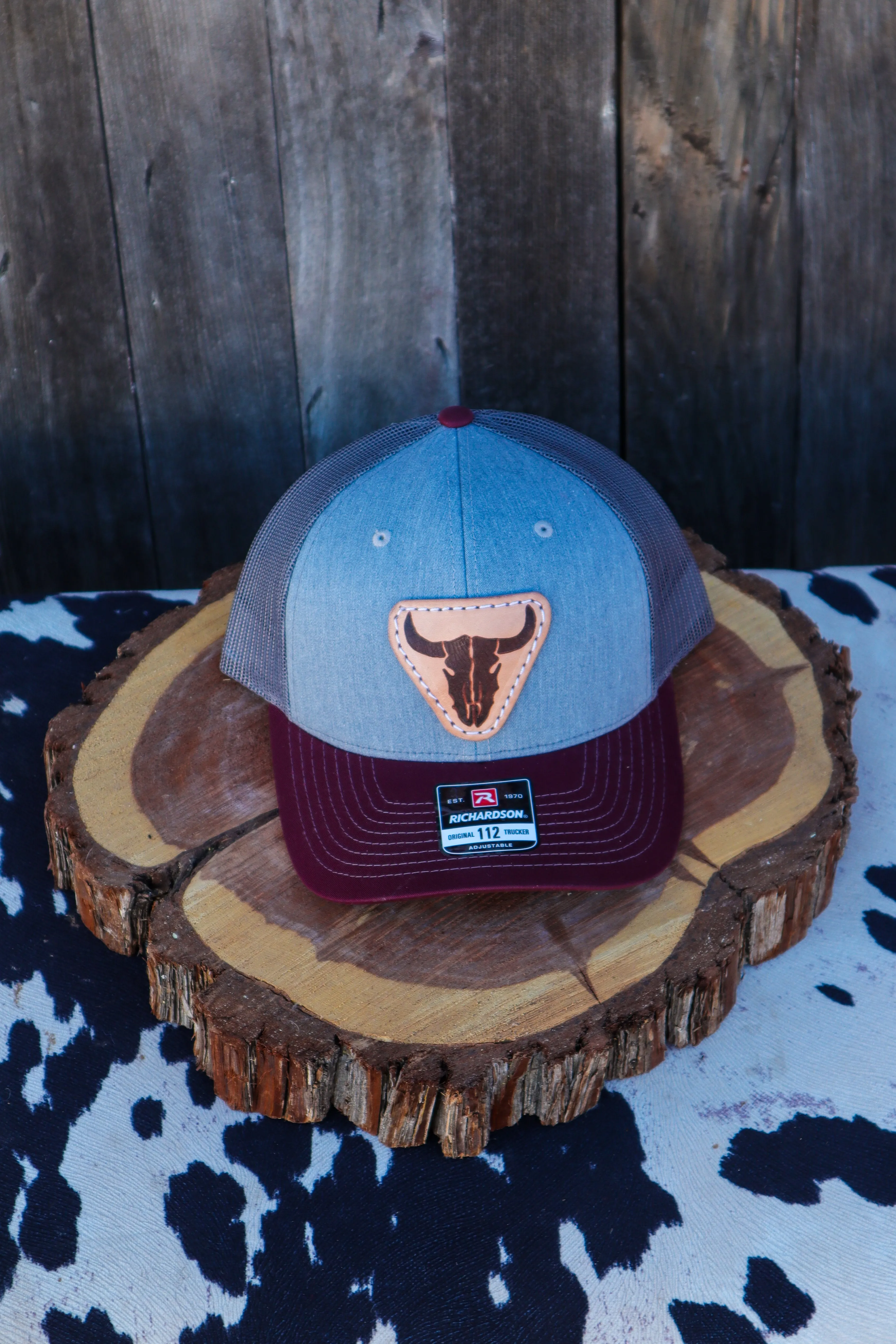 Leather Patched Richardson Caps