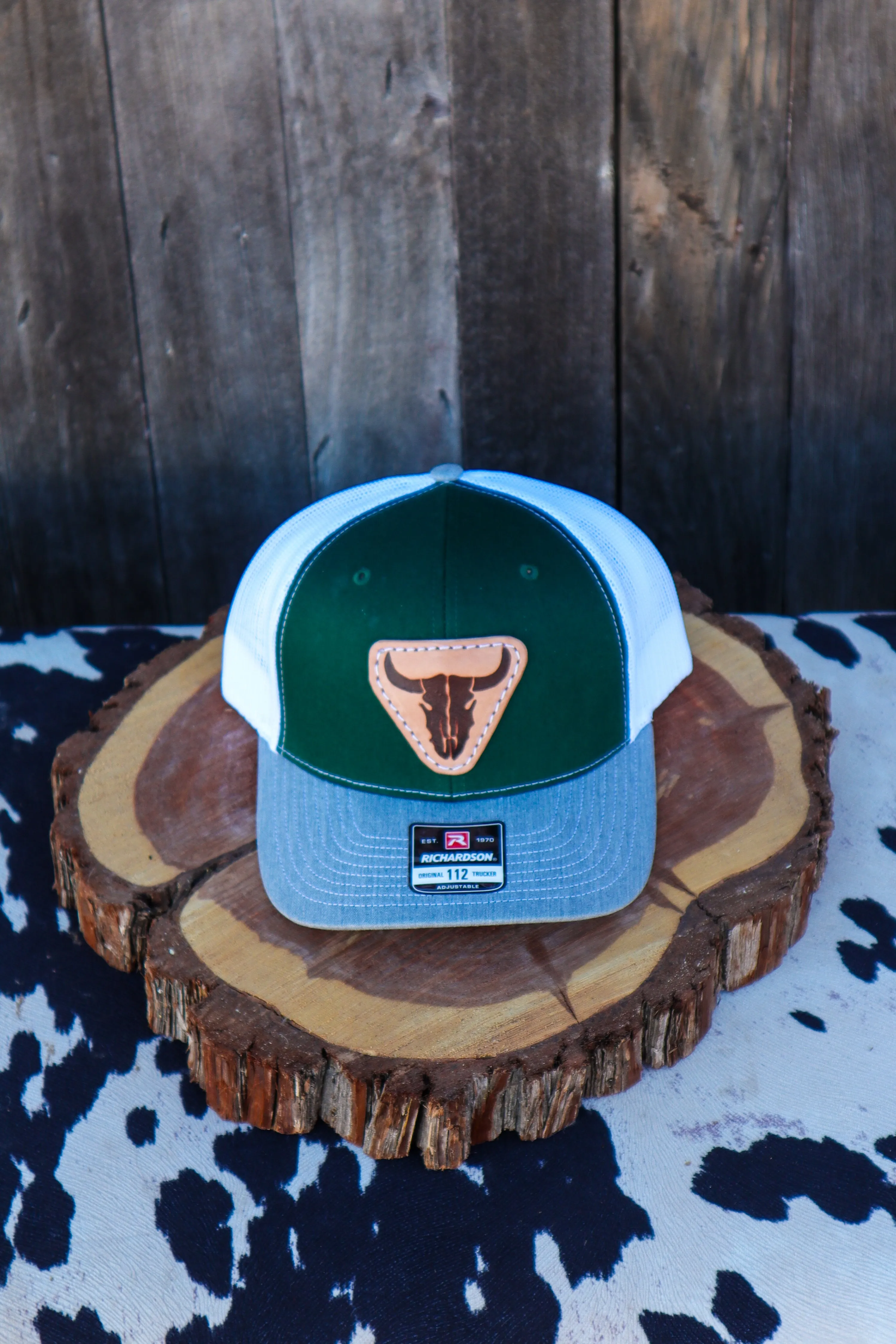 Leather Patched Richardson Caps