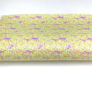 Lemon Slices Faux Leather Sheets USDR - Pink - Purple