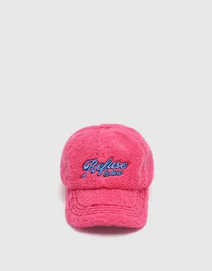 Letter Embroidered Furry Baseball Cap