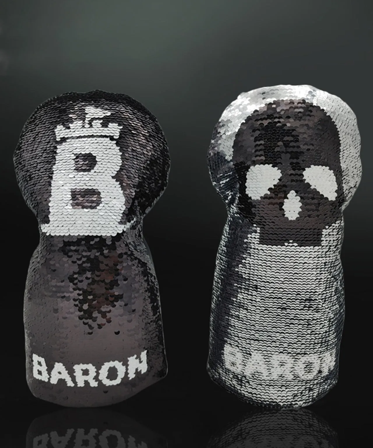 [Limited Edition] Baron Golf Spangle Driver, Wood, Utility Cover made by Finest Calf Leather [Hand-made] - Black