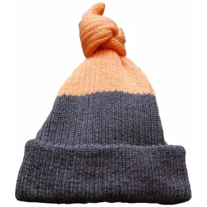 Limited Edition: Knotted Baby Hat (Navy & Peach)
