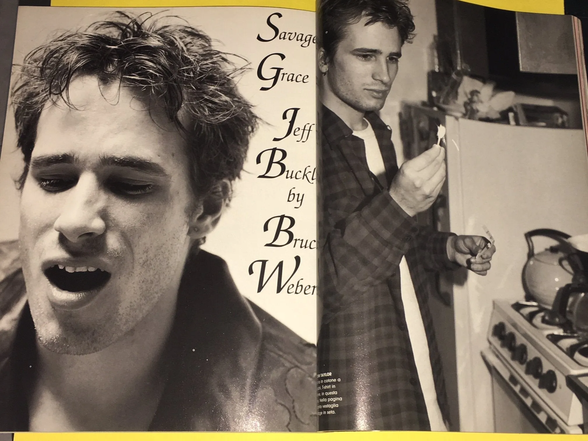 L'UOMO Vogue Magazine February 1996 JOAQUIN PHOENIX Bruce Weber JEFF BURCKLEY