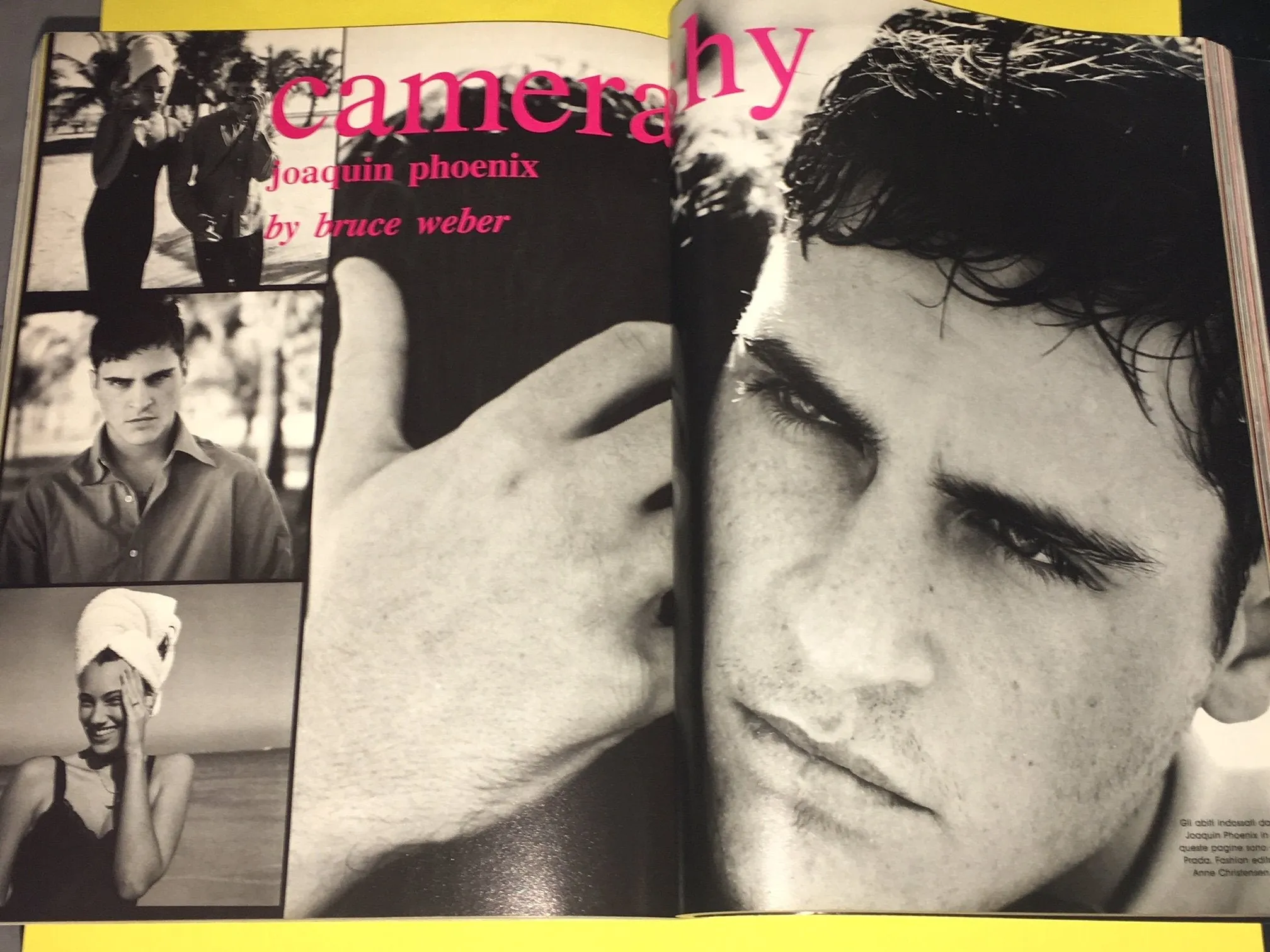L'UOMO Vogue Magazine February 1996 JOAQUIN PHOENIX Bruce Weber JEFF BURCKLEY