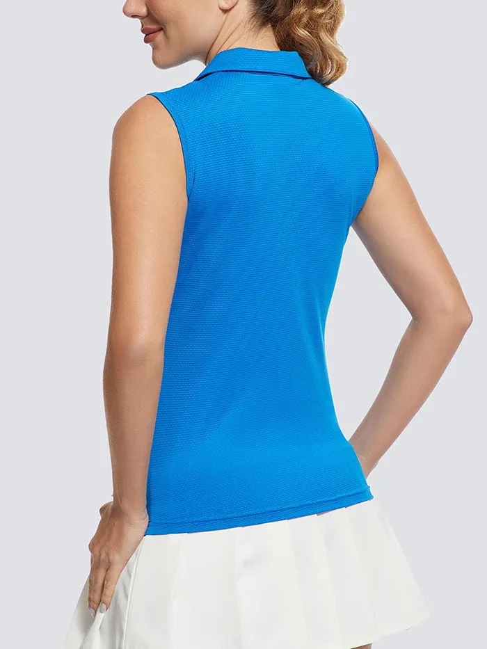 ‌MathCat Women's Sleeveless Golf Shirt - UPF 50 Quick-Dry & Lightweight Polo for Multi-Sport‌