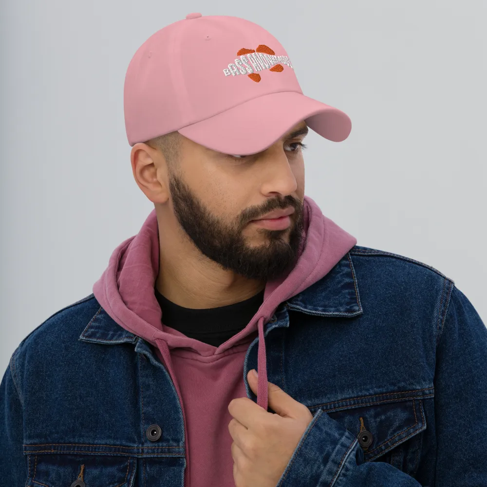 Men's BA Red/White SwimLogo Classic Embroidered Dad Hat