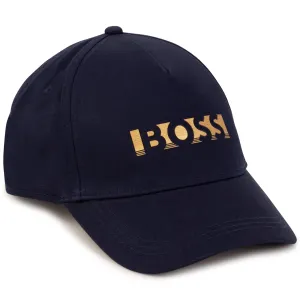 Metallic Logo BOSS Cap - Navy