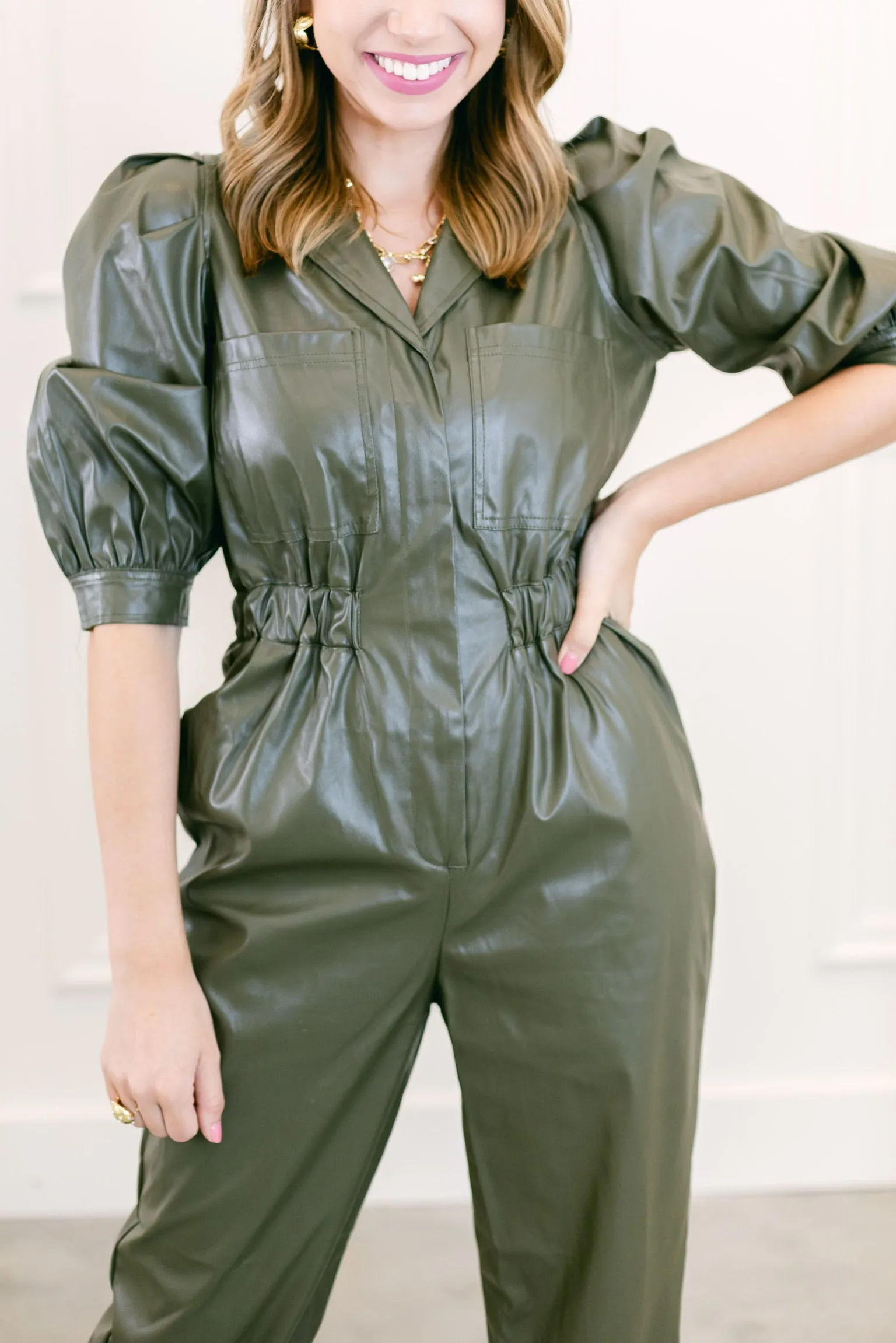 Never Forget Leather Jumpsuit