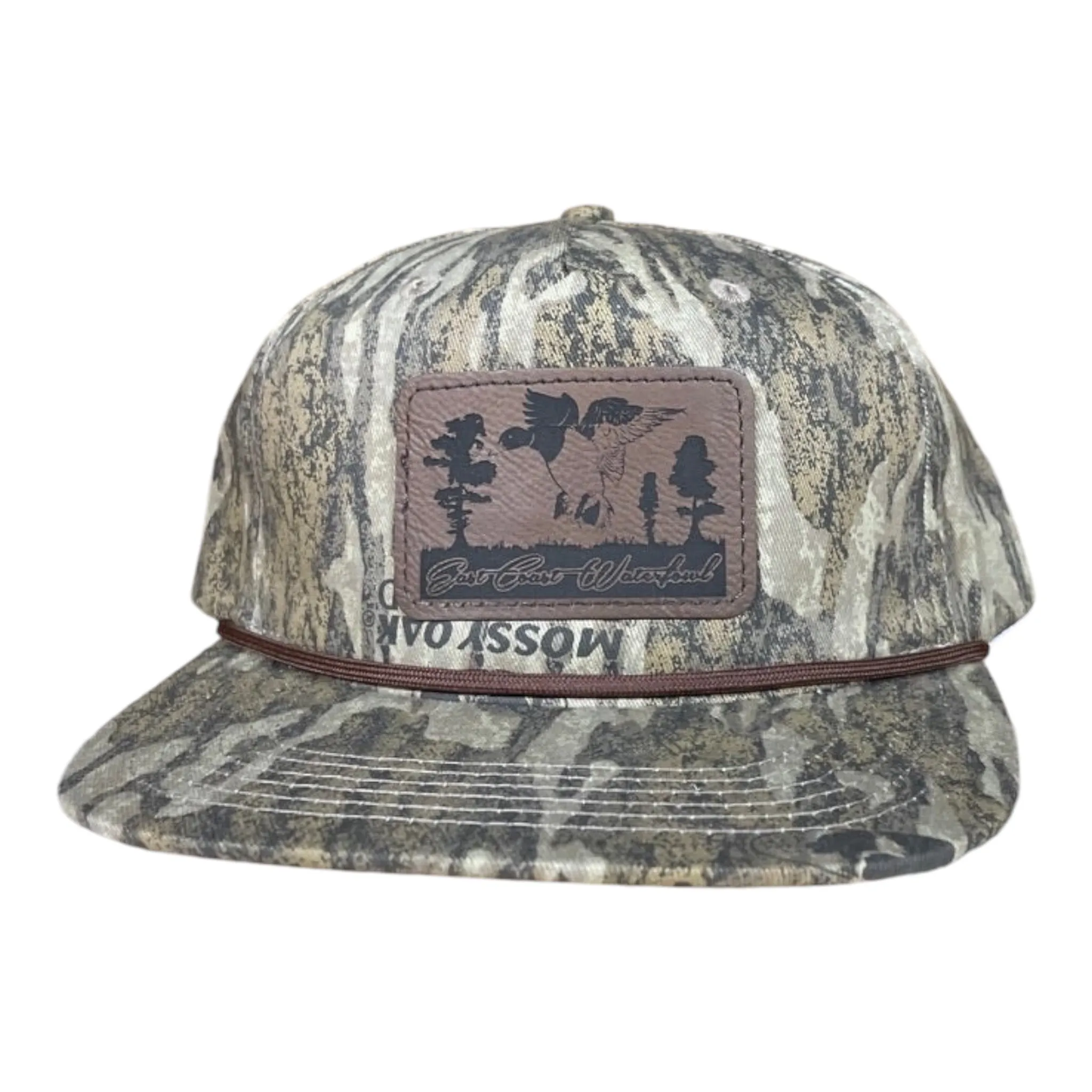 NEW Bottomland Leather Mallard Unstructured Rope Snapback