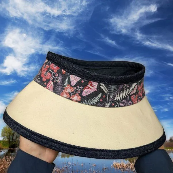 Pop Top Sun Hat, full brim visor style hat, sewing pattern and instructions, digital format