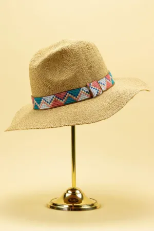 Powder Natasha Teal Zigzag Trim Hat