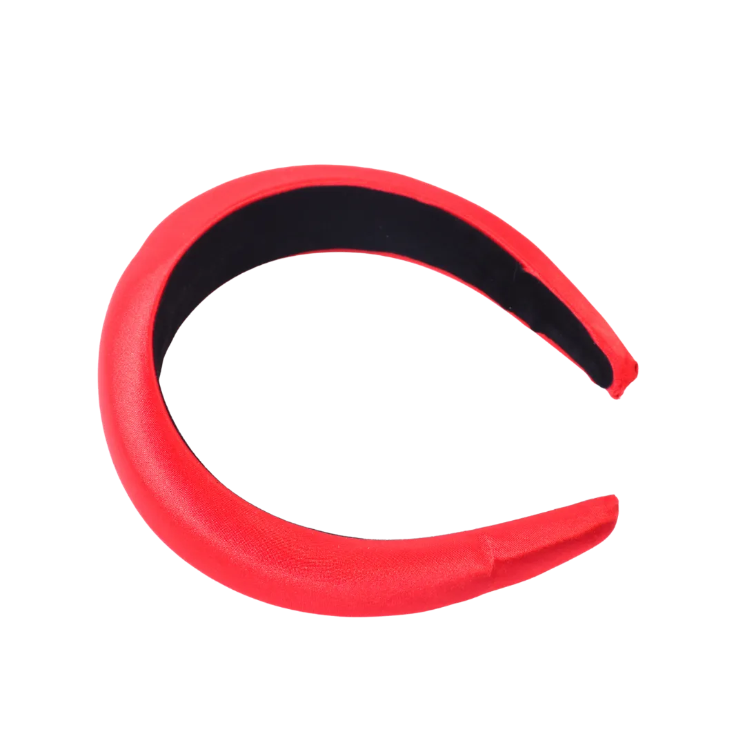 Red Satin Padded Headband