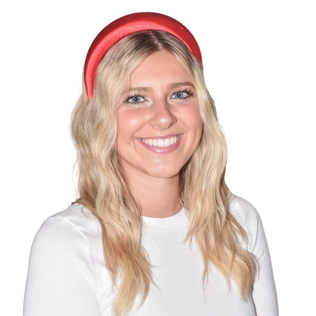 Red Satin Padded Headband