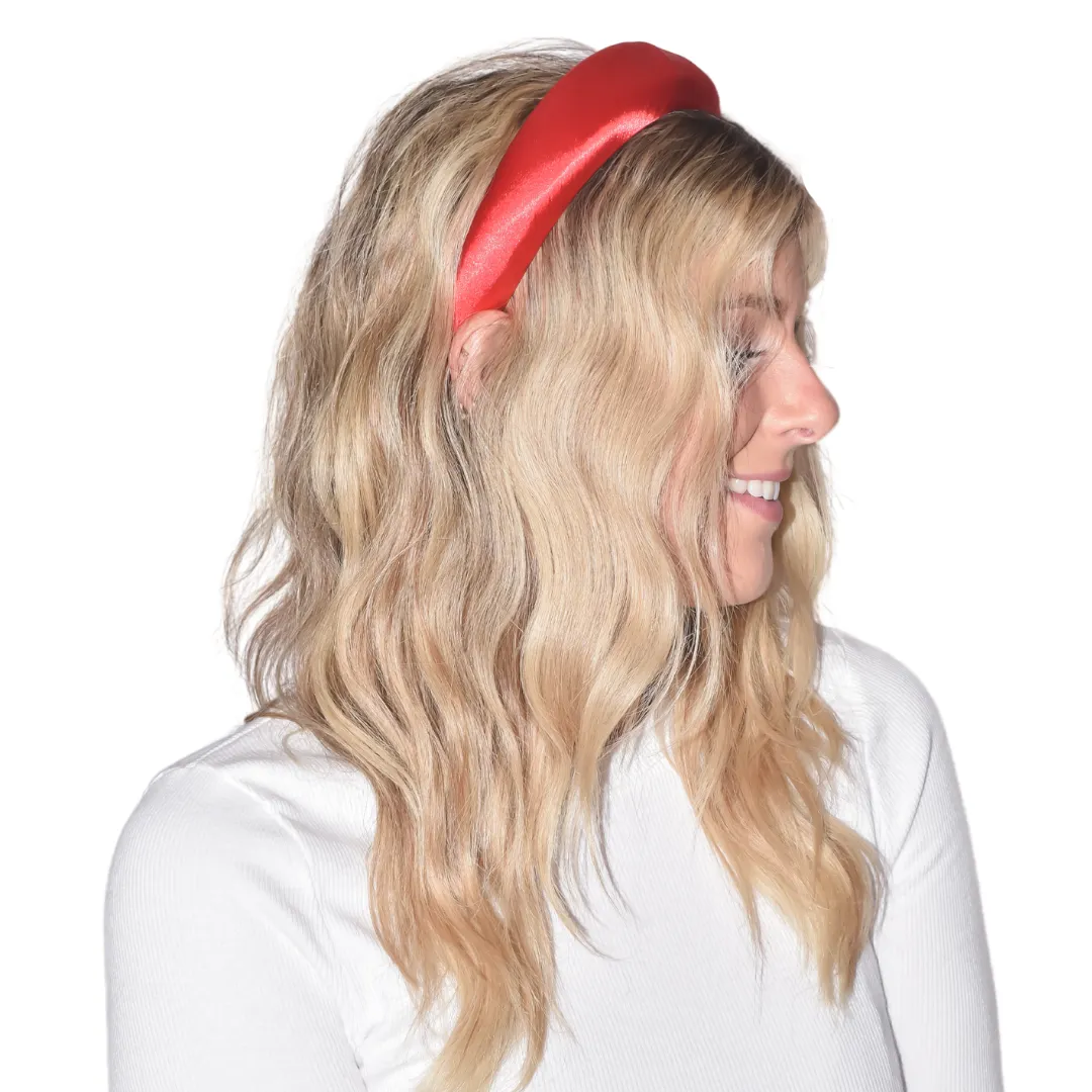 Red Satin Padded Headband