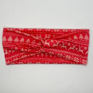 Red Sweater Twist Headband