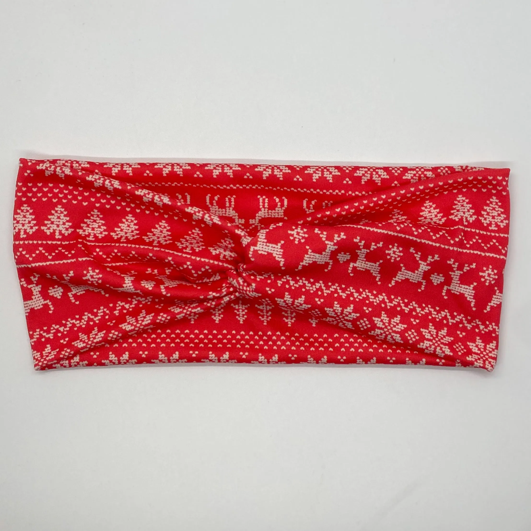 Red Sweater Twist Headband