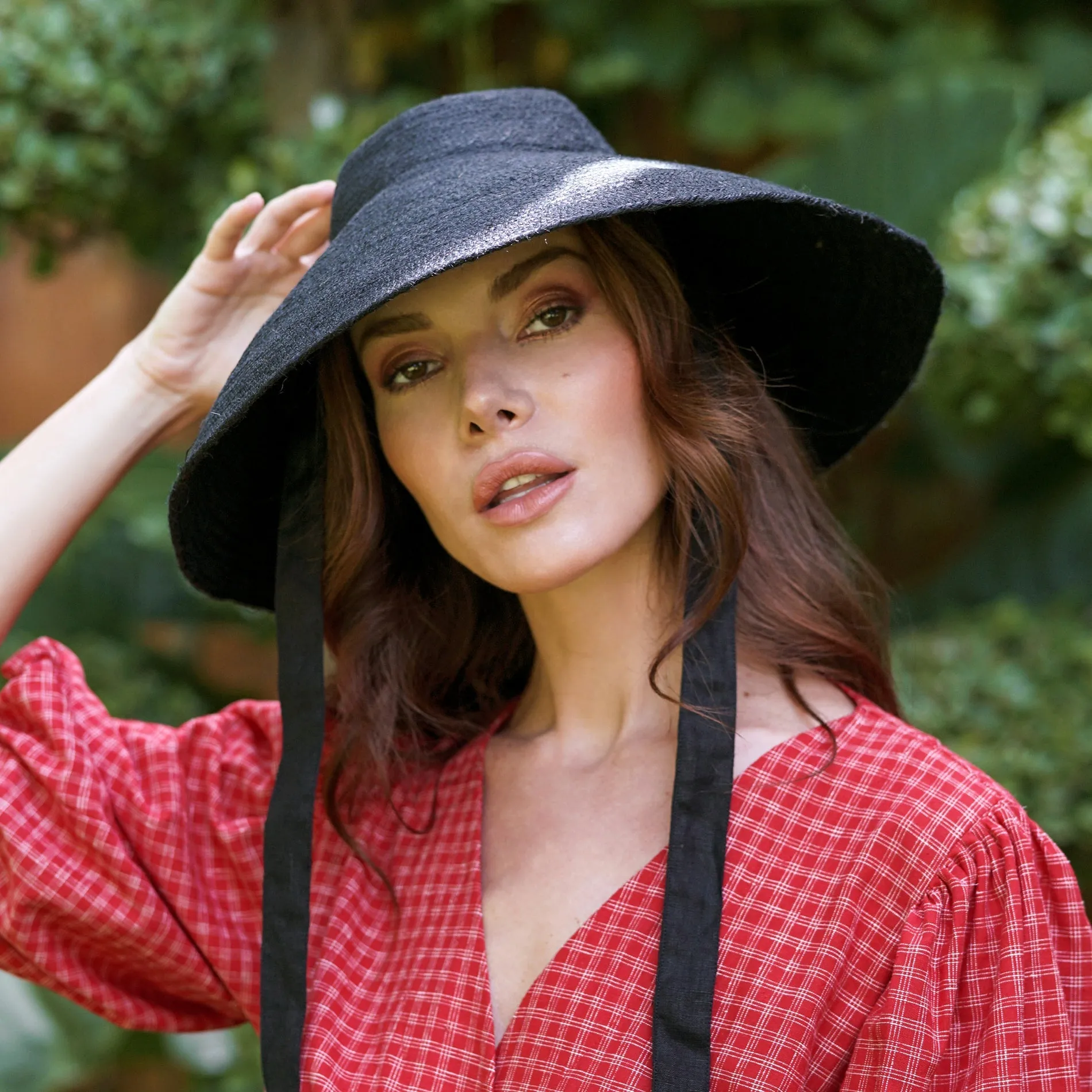 Reign Jute Hat, in Black