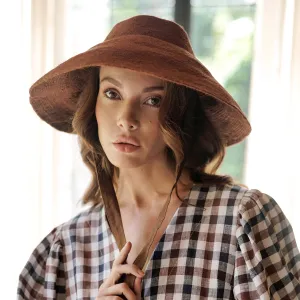 Reign Jute Hat, in Burnt Sienna